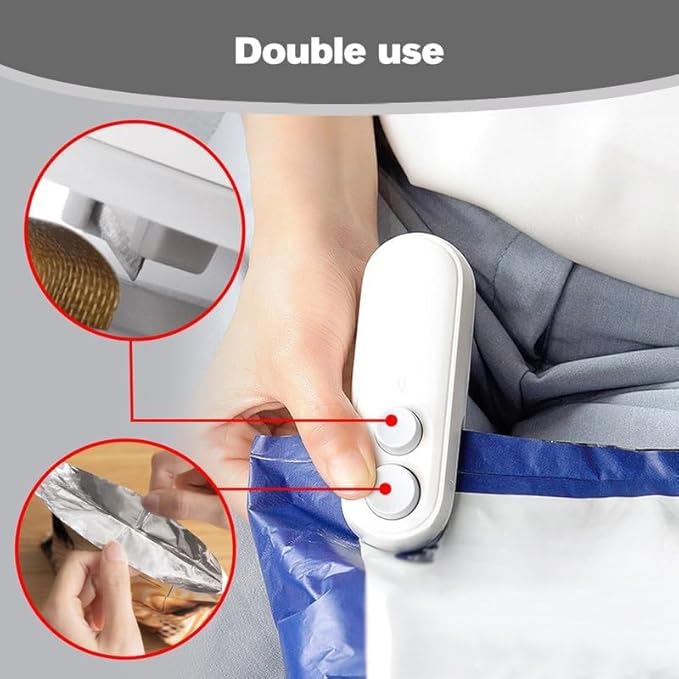 🧲 Mini Portable 2-in-1 Bag Sealer & Cutter 🔋