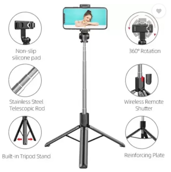 🤳 Selfie Stick Tripod with Remote Control 🎮
