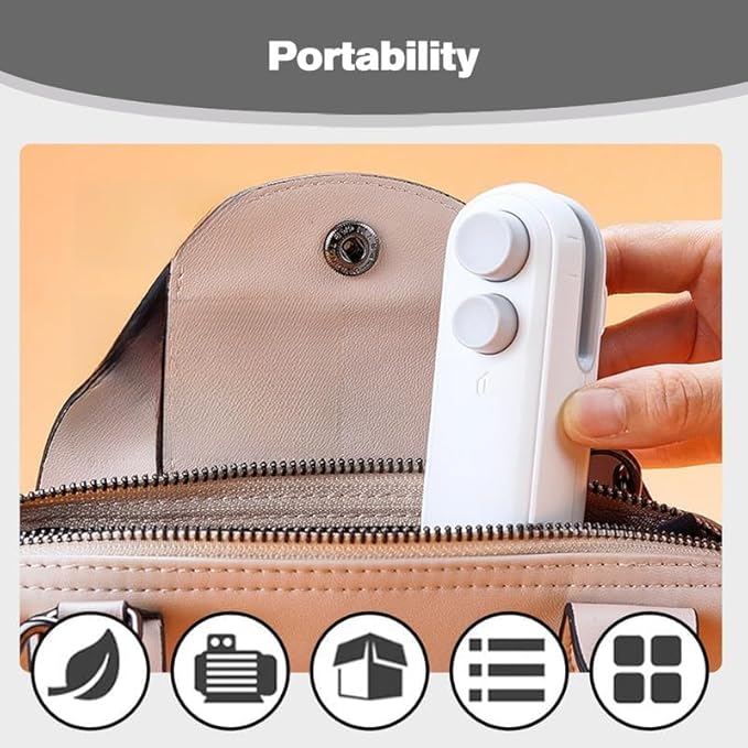 🧲 Mini Portable 2-in-1 Bag Sealer & Cutter 🔋