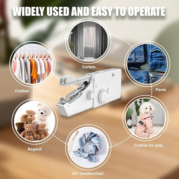 🧵✨ Mini Rechargeable Handy Sewing Machine — Stitch Anytime, Anywhere! ✨🧵