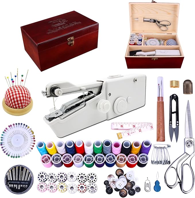 🧵✨ Mini Rechargeable Handy Sewing Machine — Stitch Anytime, Anywhere! ✨🧵