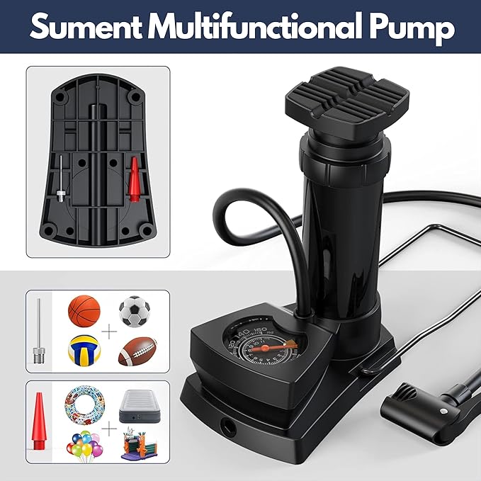 🚴‍♂️ Mini Portable Air Pump — Powerful, Compact & Ready Anywhere! ⚡