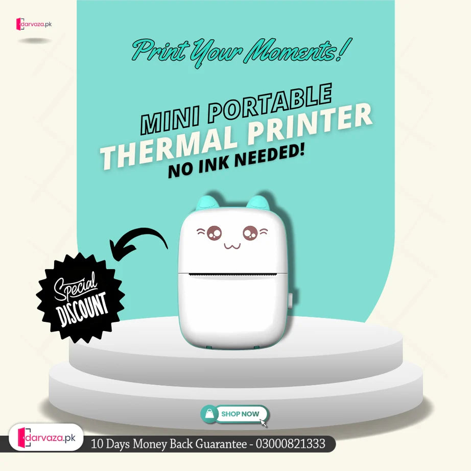 🖨️✨ Cute Mini Inkless Printer – Print Anytime, Anywhere! ✨🖨️
