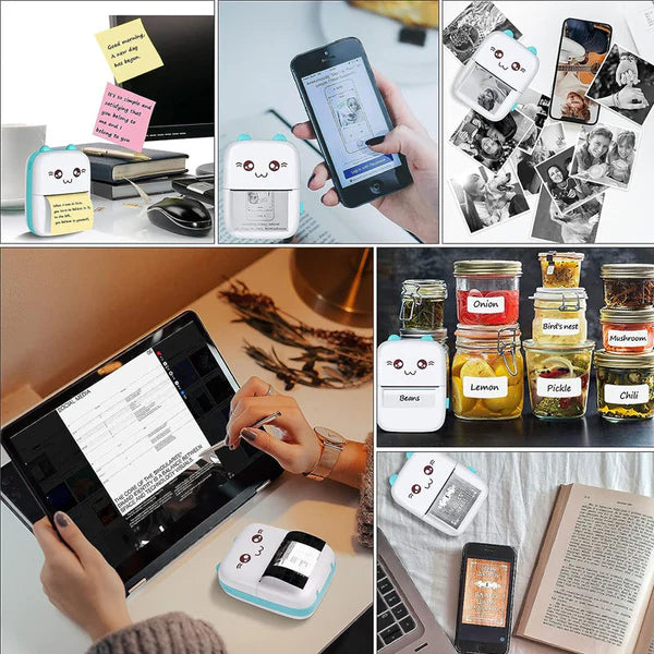🖨️✨ Cute Mini Inkless Printer – Print Anytime, Anywhere! ✨🖨️