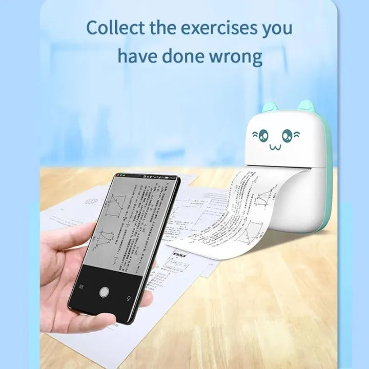 🖨️✨ Cute Mini Inkless Printer – Print Anytime, Anywhere! ✨🖨️