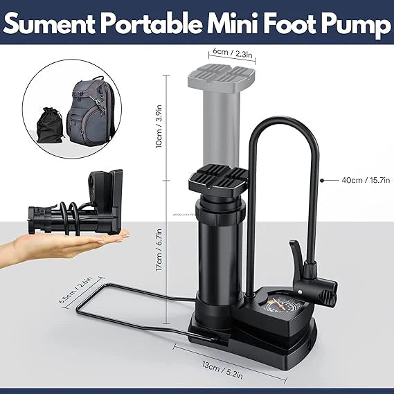🚴‍♂️ Mini Portable Air Pump — Powerful, Compact & Ready Anywhere! ⚡